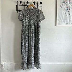 Noralee dress size 12 grey with a small floral pattern